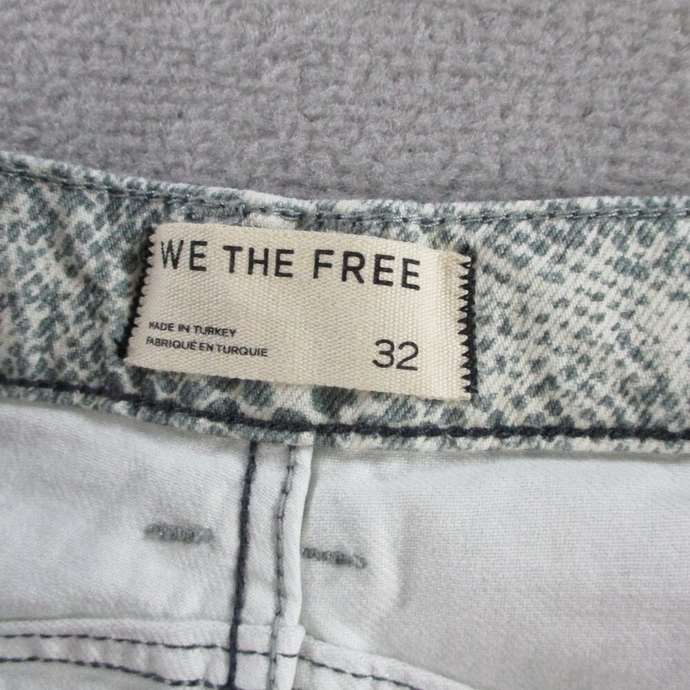 We The Free Jeans Womens 32 Snake Print Good Luck Barrel Wide Leg Pants NEW - Picture 9 of 15